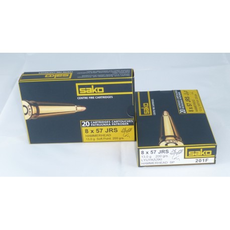 MUNICION SAKO HAMMERHEAD CAL. 8X57 JRS 200 gr. 