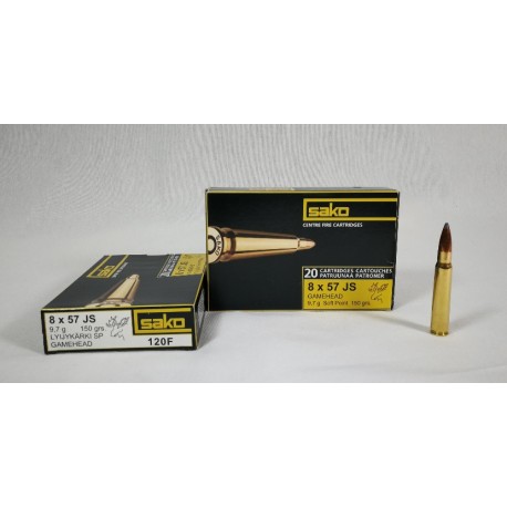 MUNICION SAKO CALIBRE 8X57 JS GAMEHEAD 150 GR.