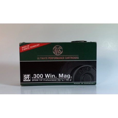 MUNICION RWS 300 WM SPEED TIP PROFESIONAL 165 GR CAJA 20 UNIDADES