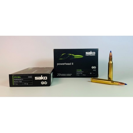 MUNICION SAKO 270 WIN POWER HEAD II BARNES TTSX 110 GR. ( CAJA 20 UNIDADES)